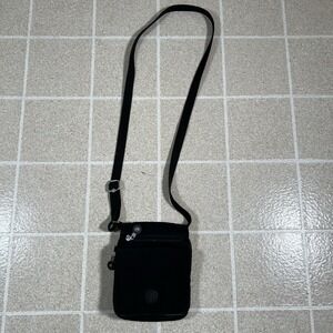 KIPLING New Eldorado Black Noir Nylon Crossbody Travel Wallet Bag‎ Small